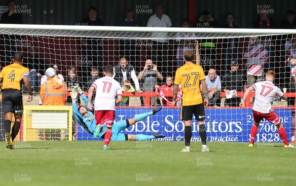 050817 - Stevenage v Newport County, Sky Bet League 2 - Dale Gorman of Stevenage scores the second goal from the penalty spot