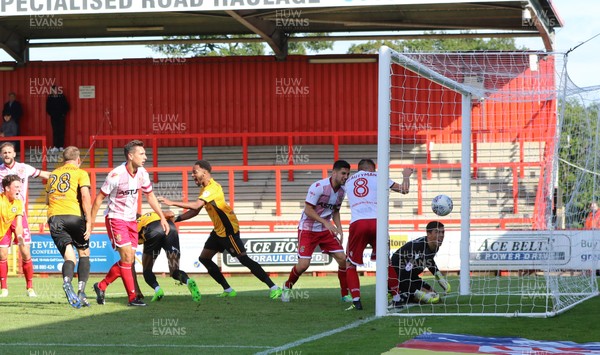 050817 - Stevenage v Newport County, Sky Bet League 2 - Shawn McCoulsky of Newport County scores the third goal
