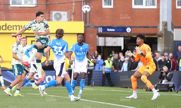 130925 - Stockport County v Cardiff City - Sky Bet League 1 - Yousef Saleh of Cardiff scores the equaliser in the last seconds of the match