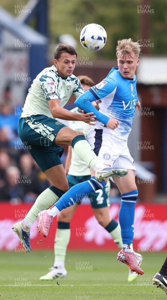 130925 - Stockport County v Cardiff City - Sky Bet League 1 - Perry Ng of Cardiff and Benony Andresson of Stockport