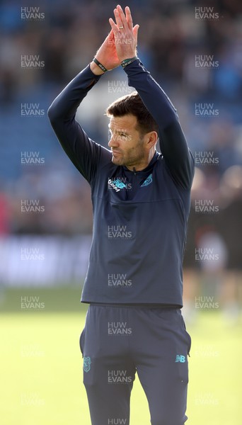130925 - Stockport County v Cardiff City - Sky Bet League 1 - Manager Brian Barry-Murphy of Cardiff applauds the travelling fans at the end of the match