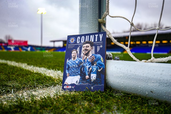 100423 - Stockport County v Newport County - Sky Bet League 2 - A general view of the Matchday Program at Edgeley Park