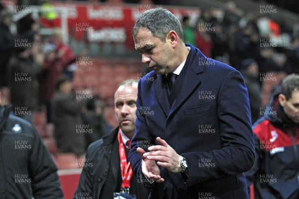021217 - Stoke City v Swansea City, Premier League - Swansea City Manager Paul Clement at the end of the match