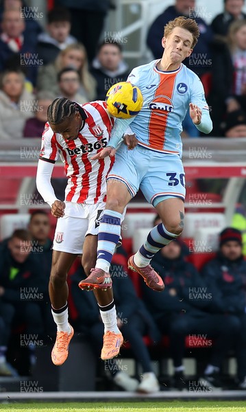 131225 - Stoke City v Swansea City - Sky Bet Championship - Ethan Galbraith of Swansea and Eric Boca of Stoke