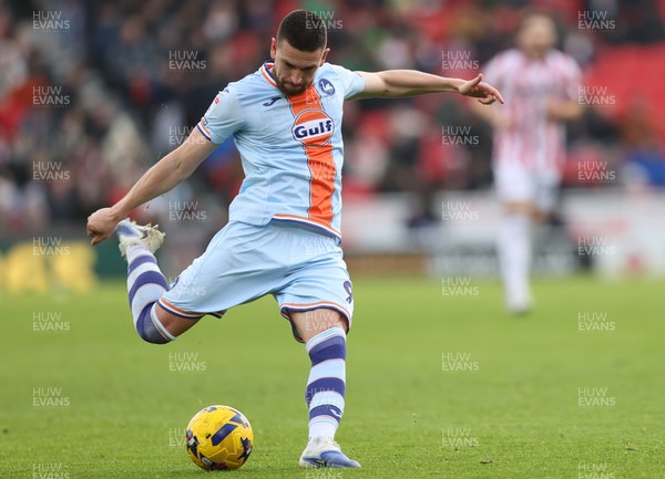 131225 - Stoke City v Swansea City - Sky Bet Championship - Zan Vipotnik of Swansea