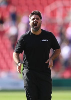 150826 - Stoke City v Swansea City, EFL Sky Bet Championship - Swansea City head coach Vitor Matos celebrates at the end of the match