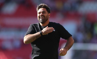 150826 - Stoke City v Swansea City, EFL Sky Bet Championship - Swansea City head coach Vitor Matos celebrates at the end of the match