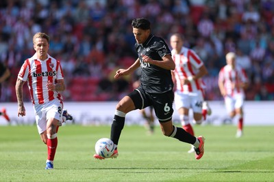 150826 - Stoke City v Swansea City, EFL Sky Bet Championship -  Marko Stamenic of Swansea City races towards goal