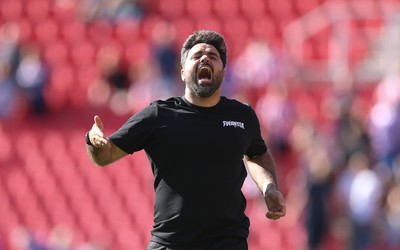 150826 - Stoke City v Swansea City, EFL Sky Bet Championship - Swansea City head coach Vitor Matos celebrates at the end of the match