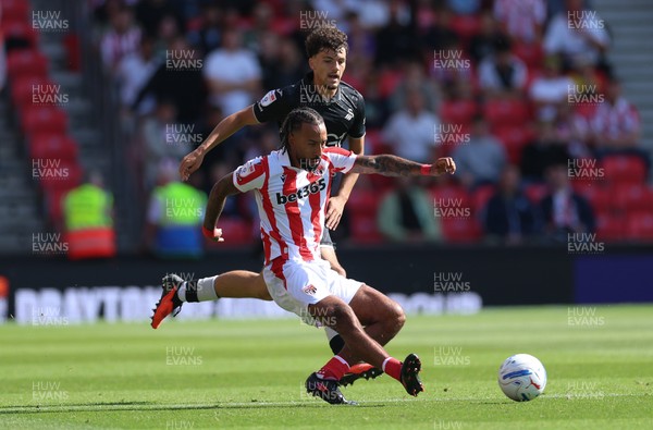 150826 - Stoke City v Swansea City, EFL Sky Bet Championship - Sorba Thomas of Stoke City plays the ball
