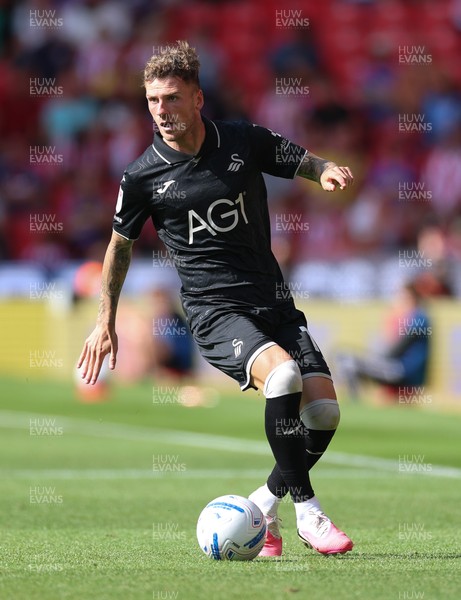 150826 - Stoke City v Swansea City, EFL Sky Bet Championship - Josh Tymon of Swansea City