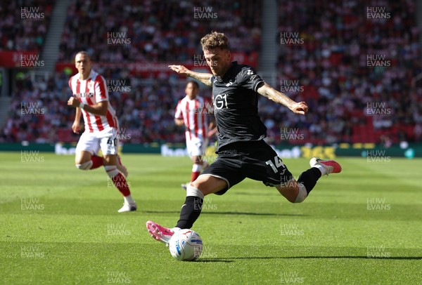 150826 - Stoke City v Swansea City, EFL Sky Bet Championship - Josh Tymon of Swansea City