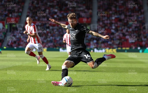 150826 - Stoke City v Swansea City, EFL Sky Bet Championship - Josh Tymon of Swansea City