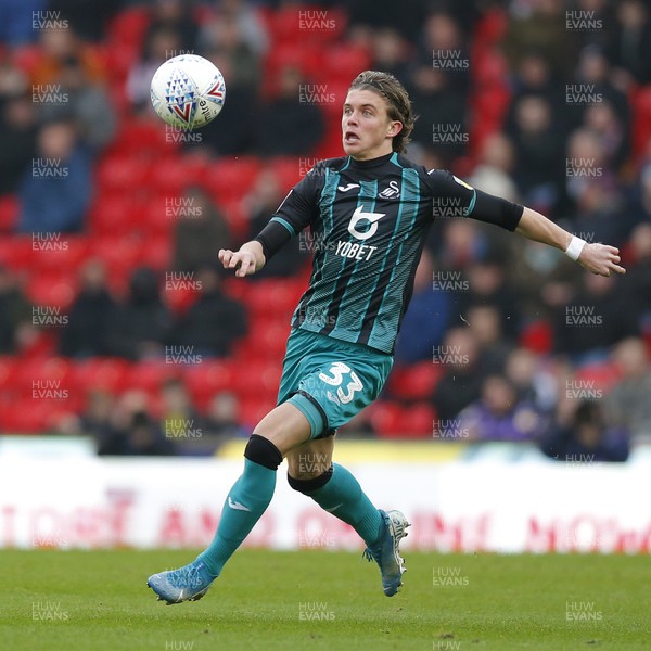 250120 - Stoke City v Swansea City - Sky Bet Championship - Conor Gallagher  of Swansea   
