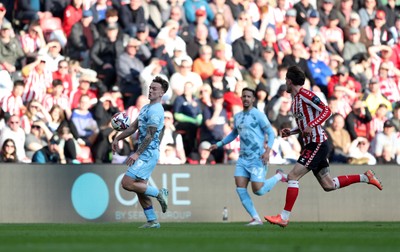 080325 - Sunderland v Cardiff City - Sky Bet Championship - Isaak Davies of Cardiff City