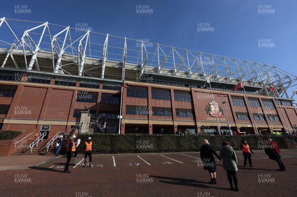 080325 - Sunderland v Cardiff City - Sky Bet Championship - A general view of Stadium of Light exterior prior to kick off