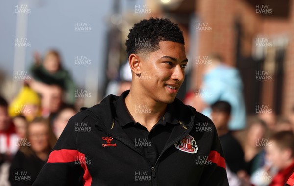 080325 - Sunderland v Cardiff City - Sky Bet Championship - Jobe Bellingham of Sunderland arrives at the ground