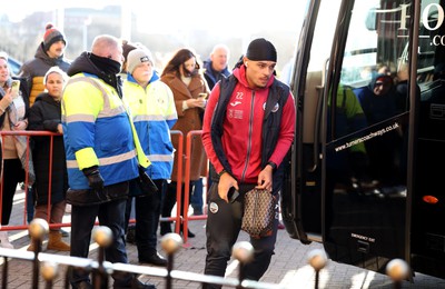 140123 - Sunderland v Swansea City - Sky Bet Championship - Swansea City players arrive