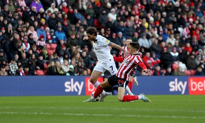 140123 - Sunderland v Swansea City - Sky Bet Championship - Dan Neil of Sunderland and Joe Allen of Swansea City