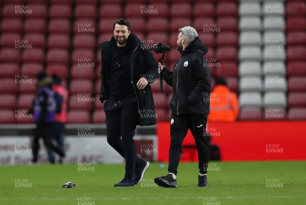 140123 - Sunderland v Swansea City - Sky Bet Championship -  Swansea City head coach Russell Martin after the final whistle