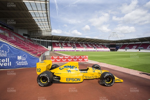 250718 - Picture shows the F1 car the Superprix Launch, which is taking place at Parc y Scarlets in the summer of 2019