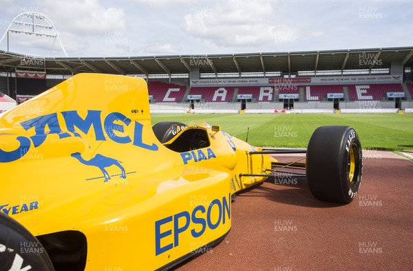 250718 - Picture shows the F1 car the Superprix Launch, which is taking place at Parc y Scarlets in the summer of 2019