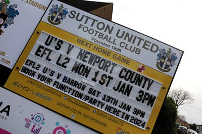 Sutton United v Newport County 010124