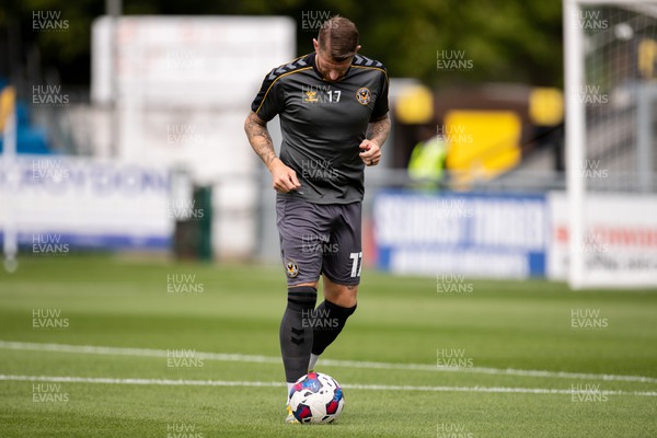 300722 - Sutton United v Newport County - Sky Bet League 2 - Scot Bennett of Newport County warms up