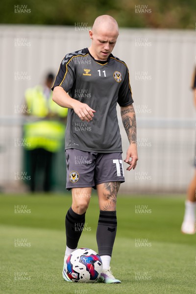 300722 - Sutton United v Newport County - Sky Bet League 2 - James Waite of Newport County warms up