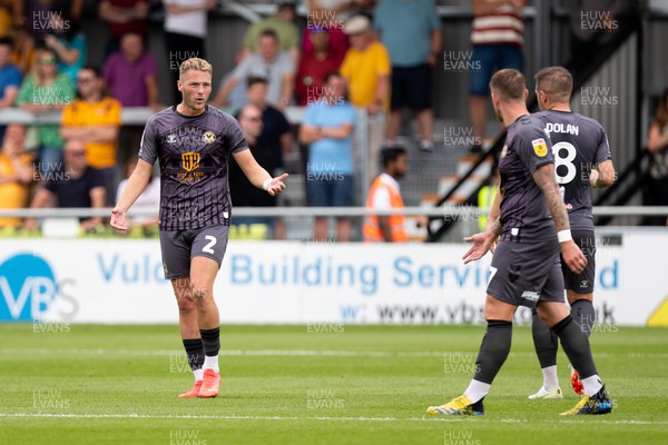 300722 - Sutton United v Newport County - Sky Bet League 2 - Cameron Norman of Newport County yells