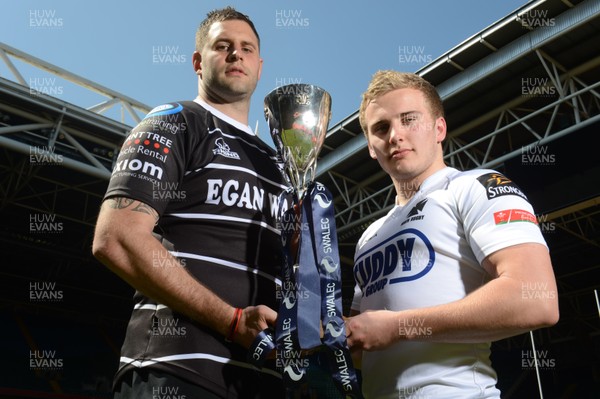 020513 - SWALEC Finals Day Photocall -Chris Dicomidis of Pontypridd and Luc Jones of Neath who will play each other in the SWALEC Cup Final on Saturday 