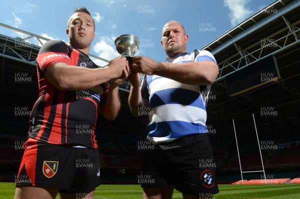 020513 - SWALEC Finals Day Photocall -Dano Roberts of Wattstown and Steven Jenkins of Fishguard who will play each other in the SWALEC Bowl Final on Saturday 