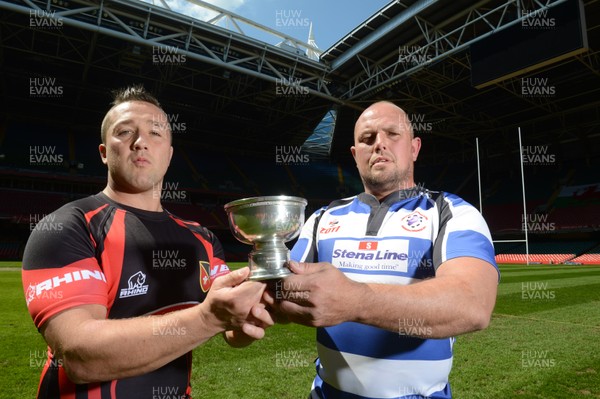 020513 - SWALEC Finals Day Photocall -Dano Roberts of Wattstown and Steven Jenkins of Fishguard who will play each other in the SWALEC Bowl Final on Saturday 