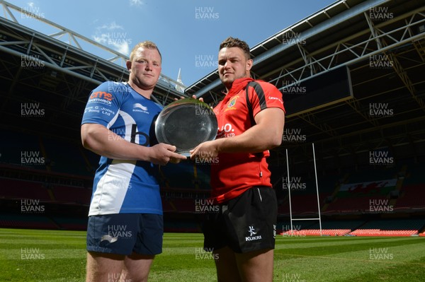 020513 - SWALEC Finals Day Photocall -Adam O'Driscoll of Heol Y Cyw and Kieron Phillips of Rhydyfelin who will play each other in the SWALEC Plate Final on Saturday 