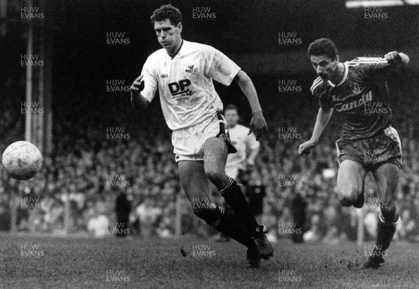 Library Picture - Swansea City v Liverpool. Swansea's Mark Harris and pool's Ian Rush. 