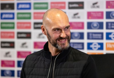 050124 - Picture shows New Swansea City Manager Luke Williams during a press conference with club chairman Andy Coleman