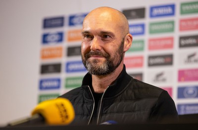 050124 - Picture shows New Swansea City Manager Luke Williams during a press conference with club chairman Andy Coleman