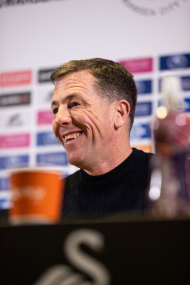 050124 - Picture shows Swansea City Chairman Andy Coleman during a press conference with new manager Luke Williams