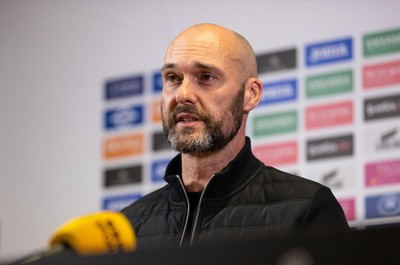 050124 - Picture shows New Swansea City Manager Luke Williams during a press conference with club chairman Andy Coleman