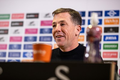 050124 - Picture shows Swansea City Chairman Andy Coleman during a press conference with new manager Luke Williams