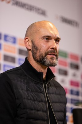 050124 - Picture shows New Swansea City Manager Luke Williams during a press conference with club chairman Andy Coleman