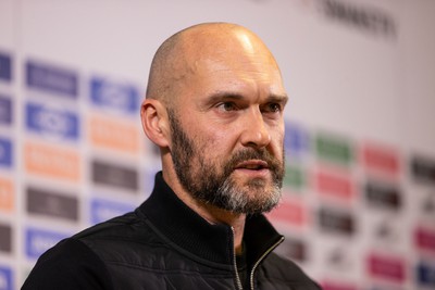 050124 - Picture shows New Swansea City Manager Luke Williams during a press conference with club chairman Andy Coleman