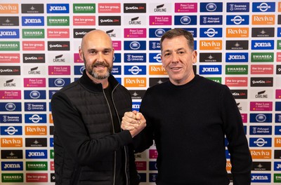 050124 - Picture shows Swansea City’s new Manager Luke Williams during a press conference with Club Chairman Andy Coleman