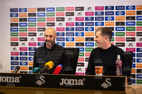 050124 - Picture shows Swansea City’s new Manager Luke Williams during a press conference with Club Chairman Andy Coleman