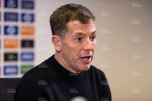 050124 - Picture shows Swansea City Chairman Andy Coleman during a press conference with new manager Luke Williams