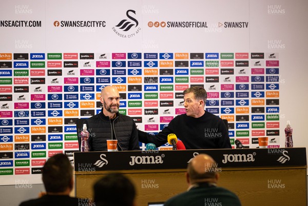 050124 - Picture shows Swansea City’s new Manager Luke Williams during a press conference with Club Chairman Andy Coleman