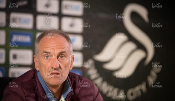 110816 - Swansea City Press Conference - Swansea manager Francesco Guidolin during press conference ahead of the first game of the new Premier League season against Burnley