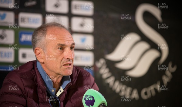 110816 - Swansea City Press Conference - Swansea manager Francesco Guidolin during press conference ahead of the first game of the new Premier League season against Burnley