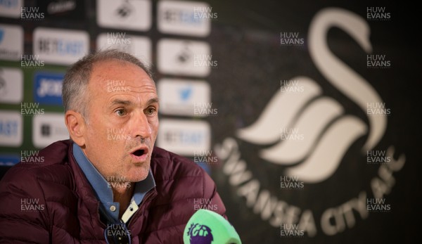 110816 - Swansea City Press Conference - Swansea manager Francesco Guidolin during press conference ahead of the first game of the new Premier League season against Burnley