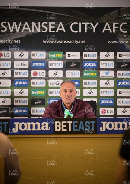 110816 - Swansea City Press Conference - Swansea manager Francesco Guidolin during press conference ahead of the first game of the new Premier League season against Burnley